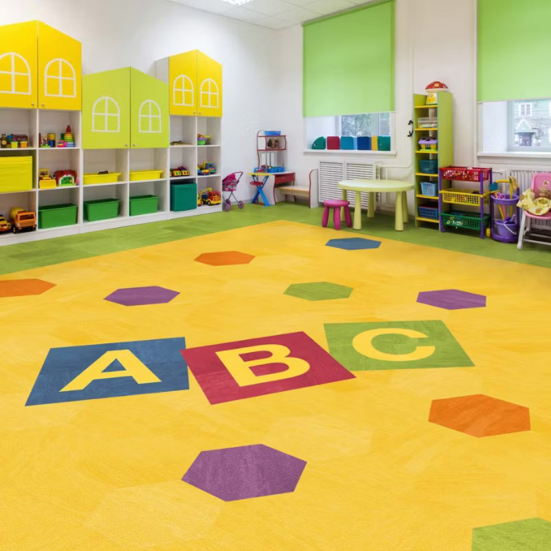 kindergarten room corridor flooring school pvc vinyl mats for kids
