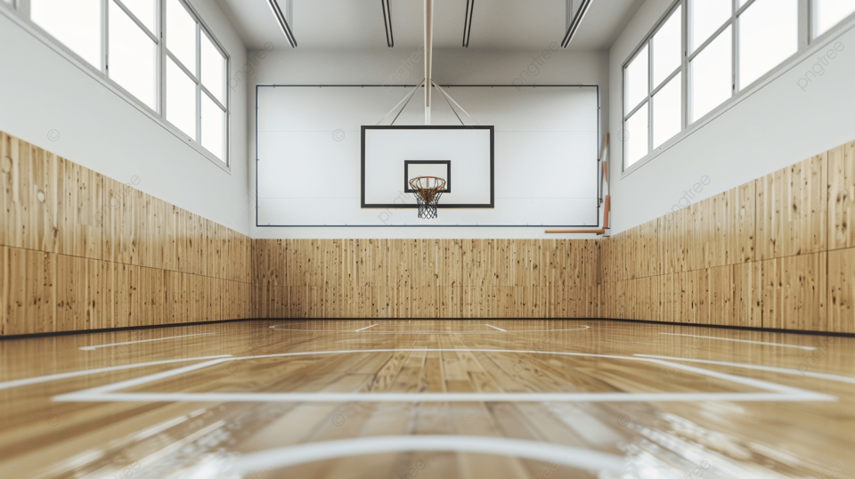 pngtree basketball hoop and court with wood white backboard image 15738301